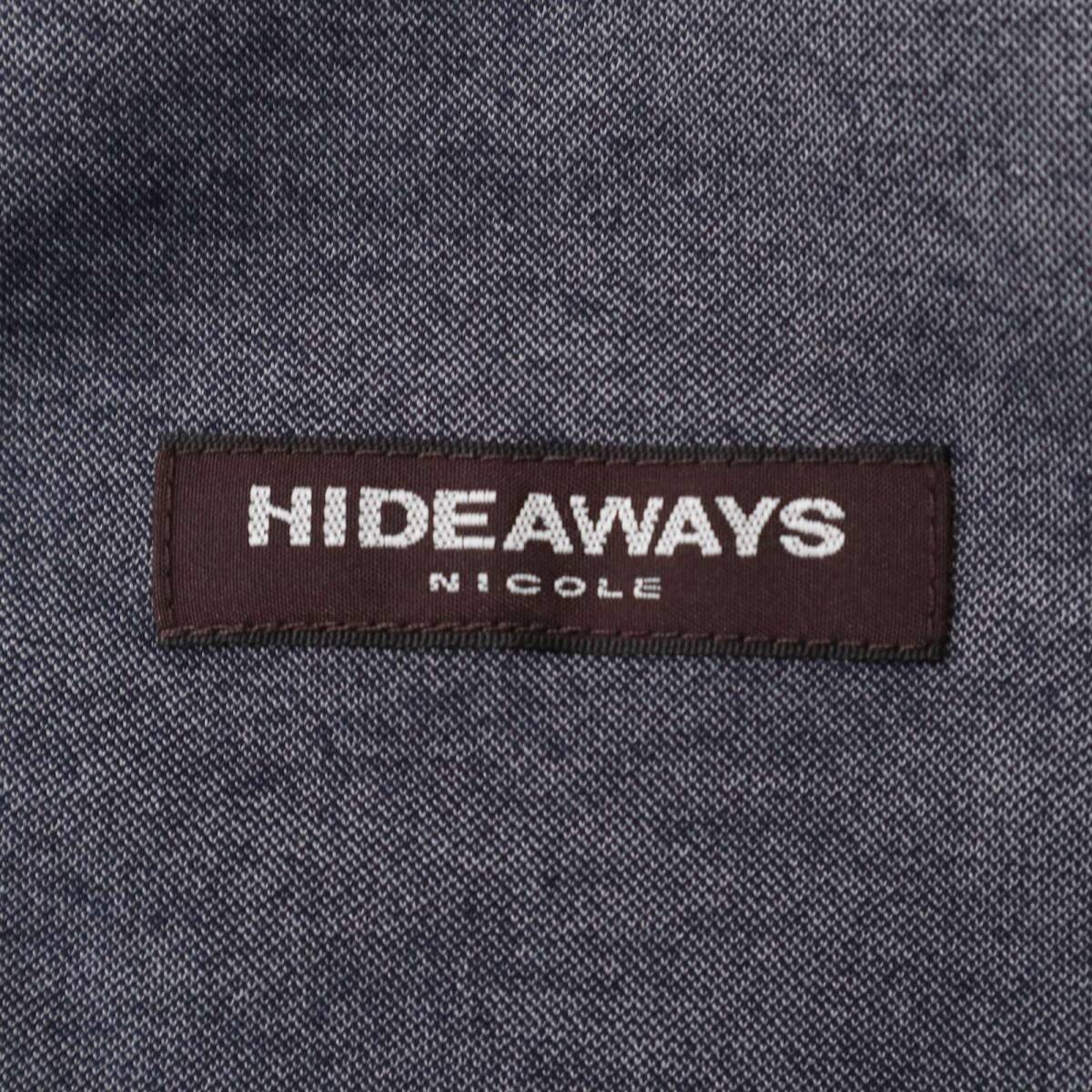 HIDEAWAYS NICOLE ハイダウェイ ニコル 春夏 ストレッチ★ 7分袖 1B スリム テーラード ジャケット Sz.48 メンズ_画像6