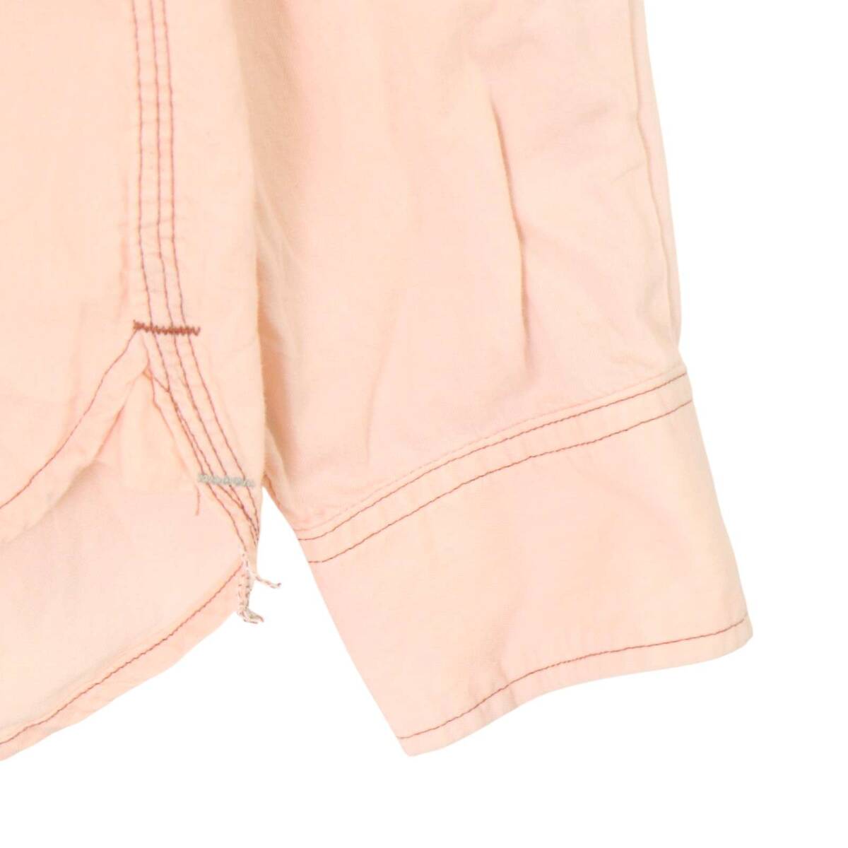 DELUXE デラックス 通年 バック刺繍★ ステッチ 長袖 シャツ Sz.M メンズ_画像3