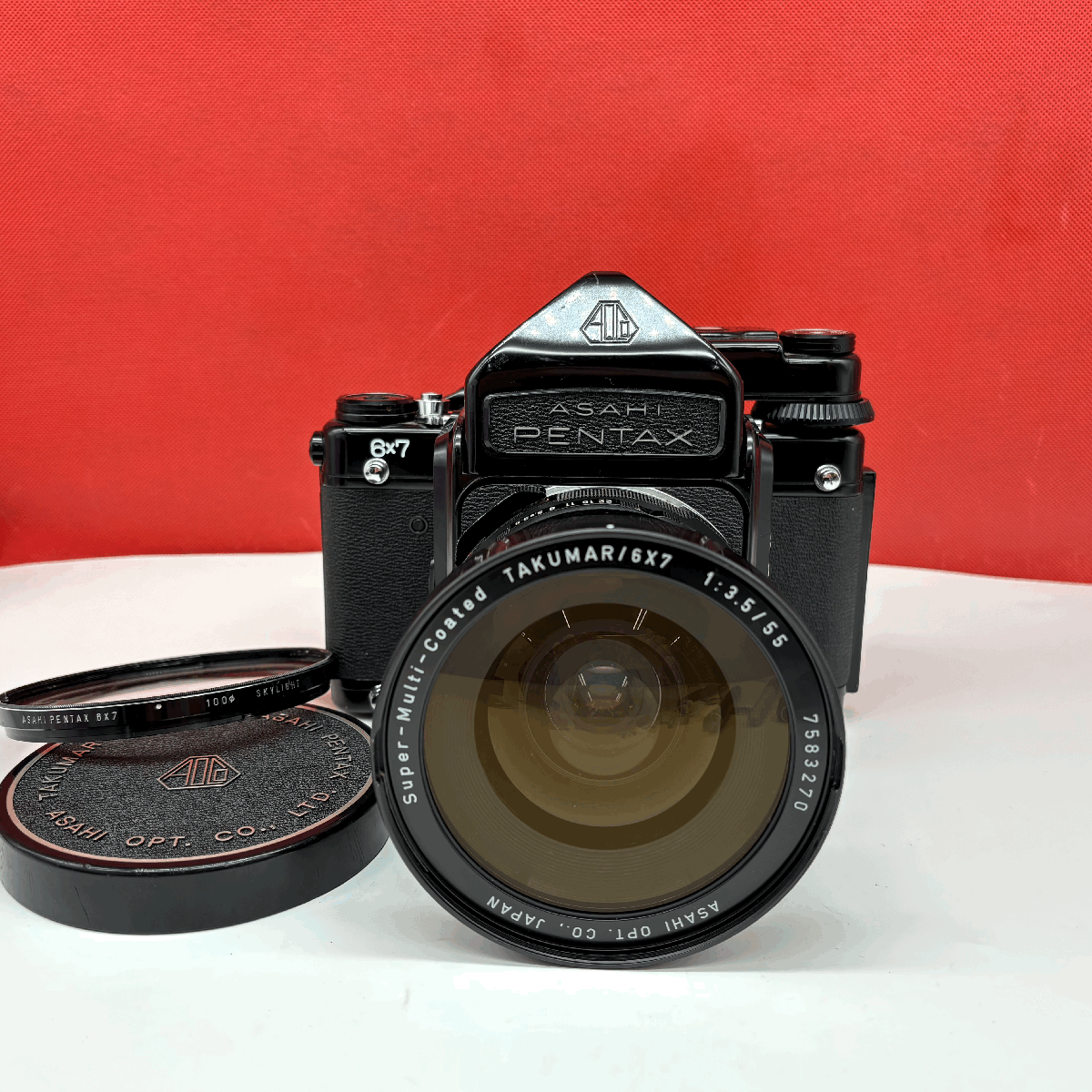 #07 PENTAX 6×7 TTL Super-Multi-Coated TAKUMAR/6×7 F3.5 55mm 中判フィルムカメラ ボディ レンズ 動作確認済 ペンタックス