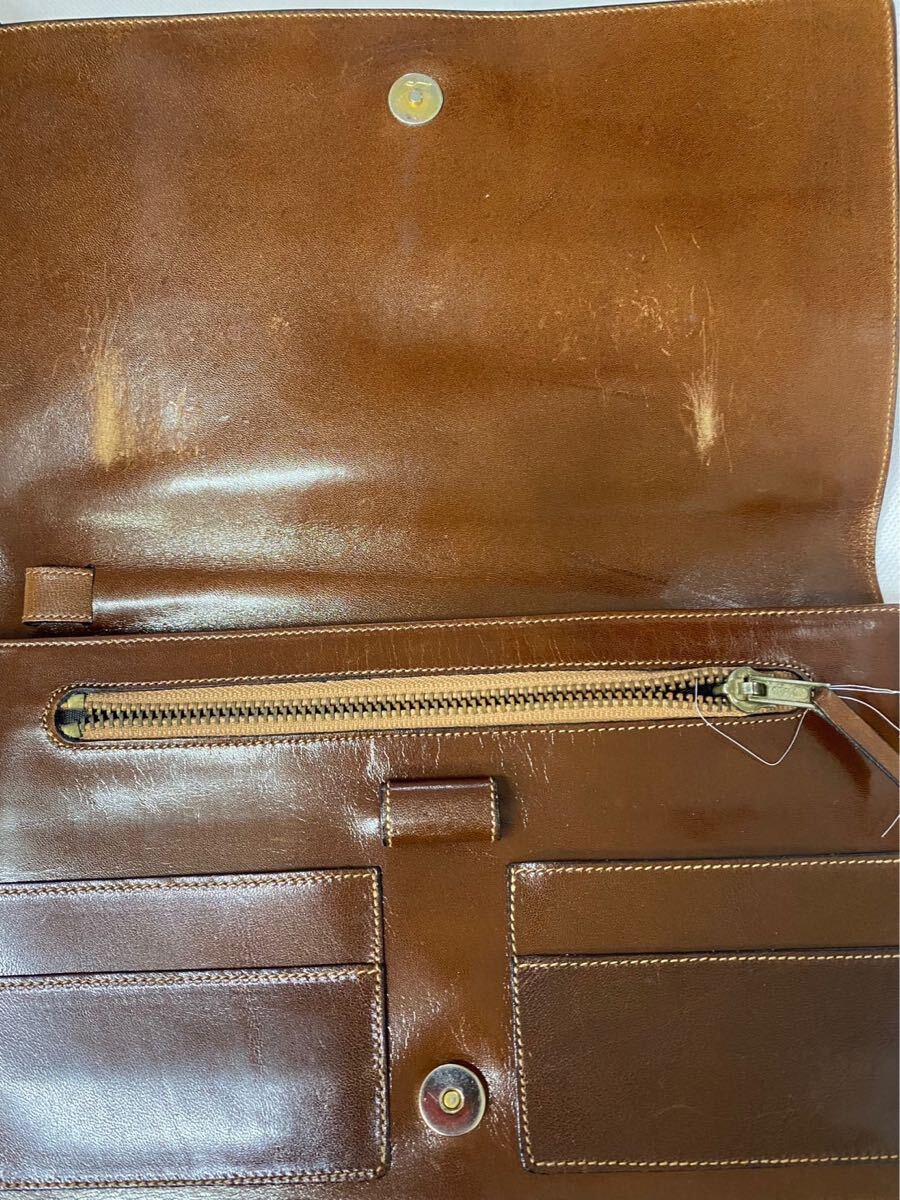 Etienne Aigner エティエンヌ アイグナー レザー セカンドバッグ クラッチバッグ メンズ 茶 ブラウン _画像3