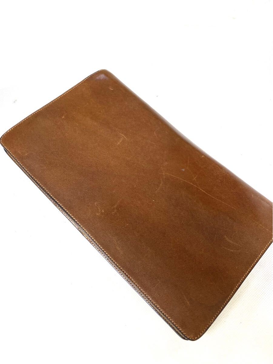 Etienne Aigner エティエンヌ アイグナー レザー セカンドバッグ クラッチバッグ メンズ 茶 ブラウン _画像2