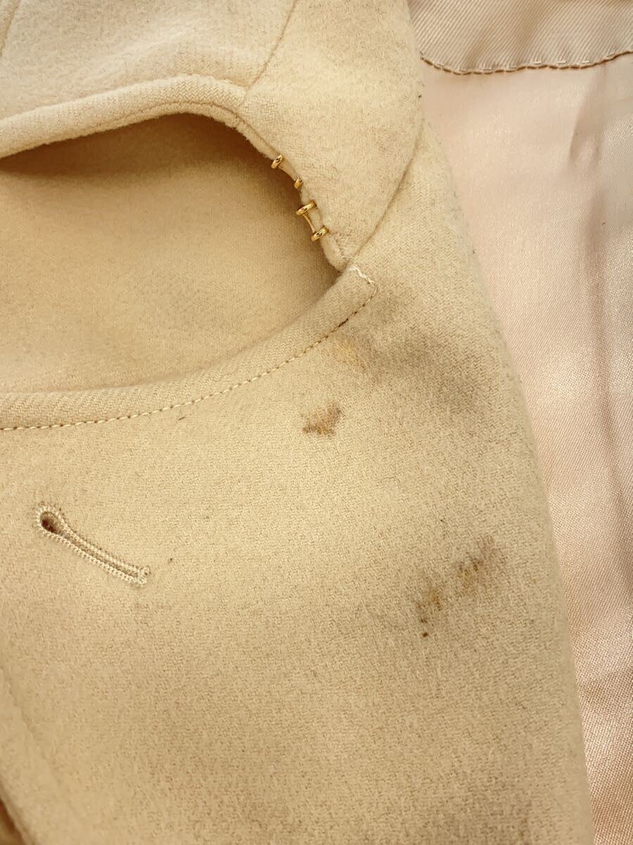 LOUIS VUITTON◆シミ・汚れ多数有/カシミヤ混/ピーコート/50/ウール/BEG//_画像6