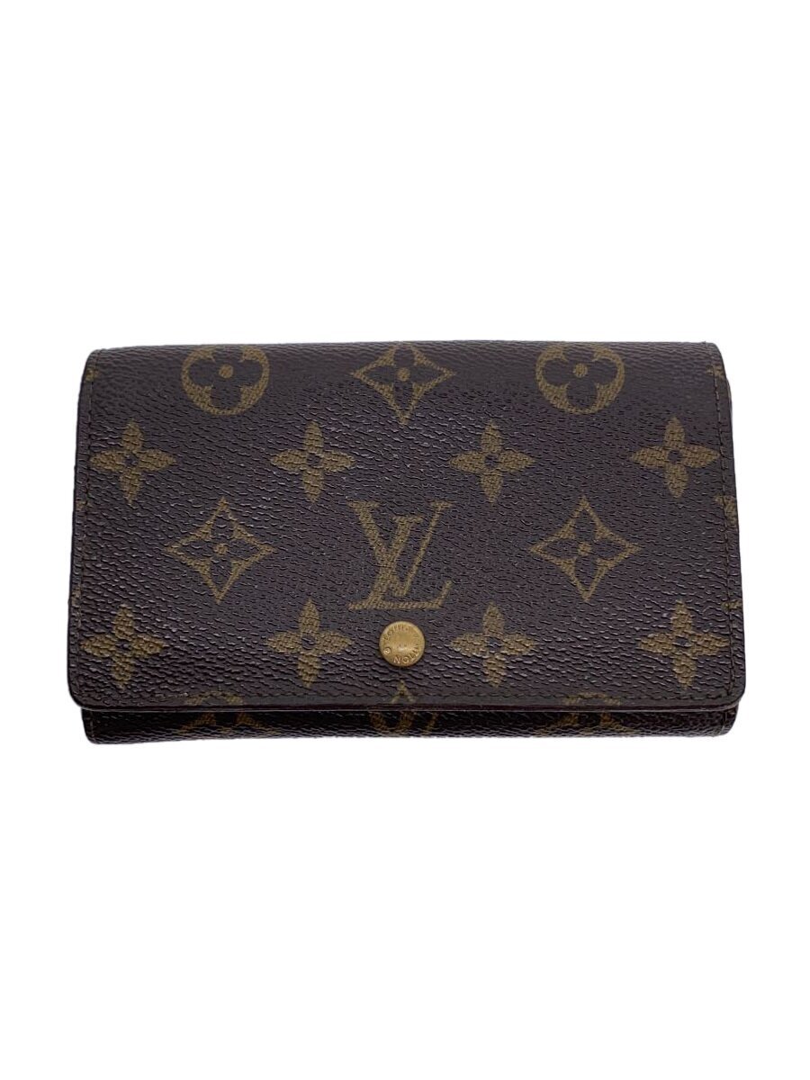 LOUIS VUITTON◆2)ポルト・フォイユ・トレゾール_モノグラム・キャンバス_BRW/PVC/BRW/レディース