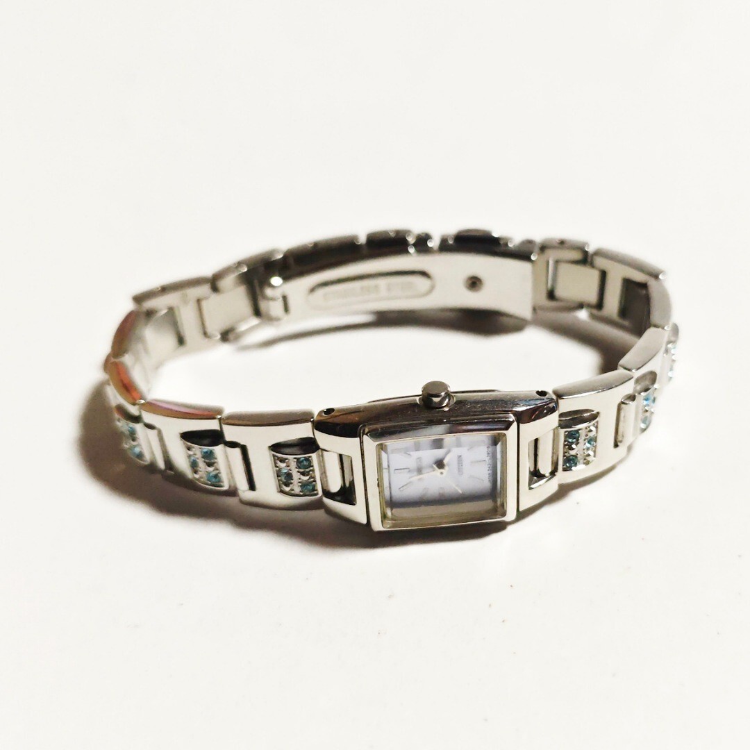  прекрасный товар CITIZEN wicca камень имеется Stone драгоценнный камень . орнамент Citizen кварц женские наручные часы работа товар рабочий товар u664