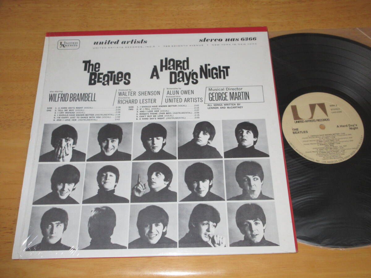 ◆◇THE BEATLES(ザ・ビートルズ)【ORIGINAL MOTION PICTURE SOUND TRACK A HARD DAY'S NIGHT stereo】米盤LP/UAS 6366/UNITED ARTISTS◇◆_画像2