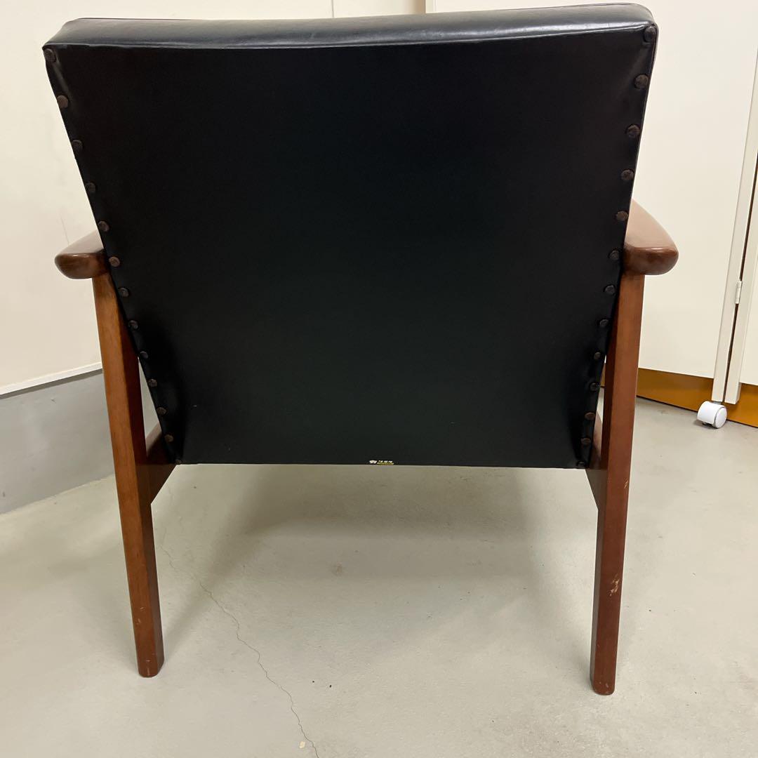 カリモク Kチェア ソファ 1人 レザー ブラック karimoku 2