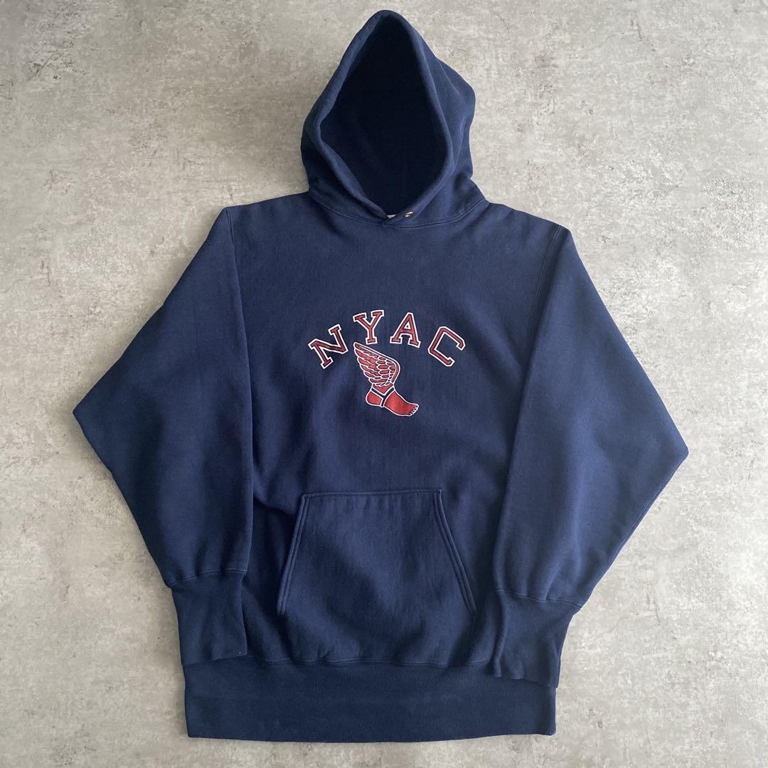 80s チャンピオン パーカー ウィングフット NYAC 90s ビンテージ 刺繍タグ USA製 チャンピオン NYAC ウイング