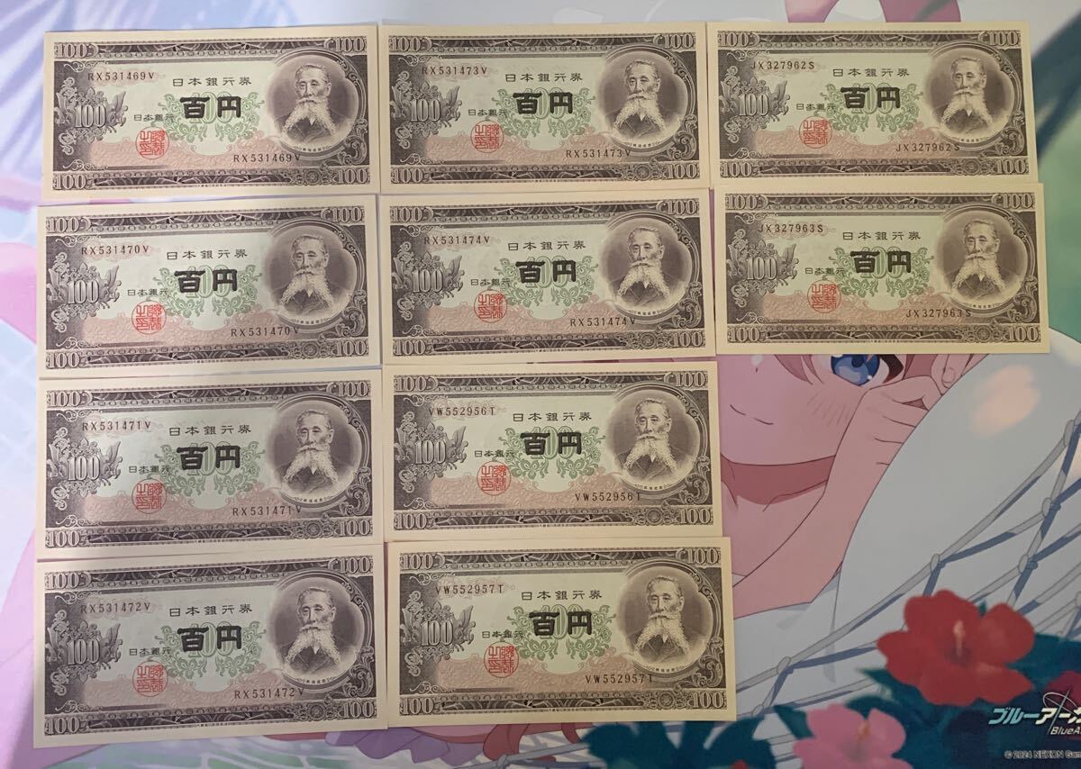 旧百円札 旧紙幣 百円札 100円札 板垣退助 日本銀行券 古札 古紙幣 旧札