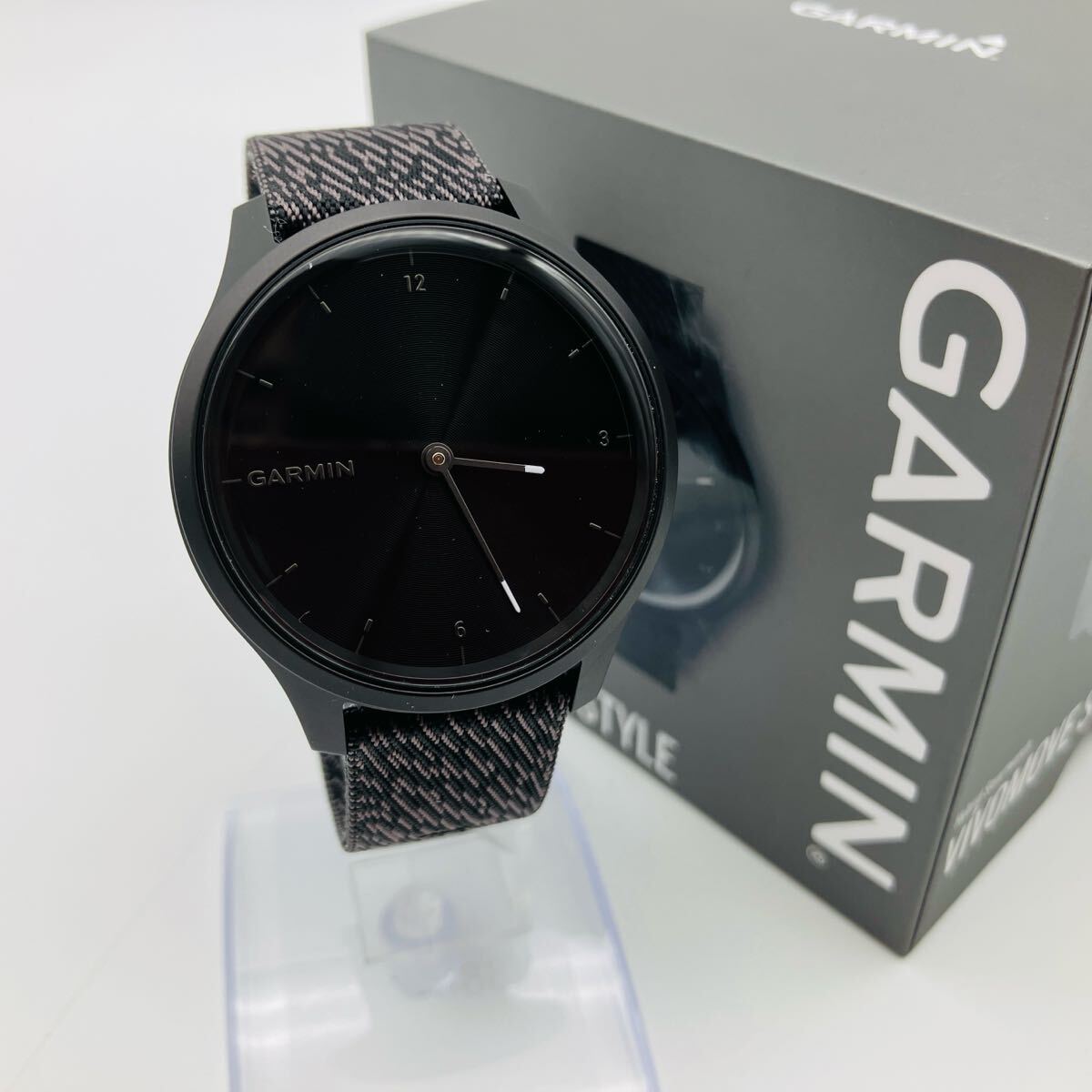 【中古】GARMIN VIVOMOVE STYLE 腕時計 未使用品 GARMIN ガーミン vivomove Style ブラックナイロン