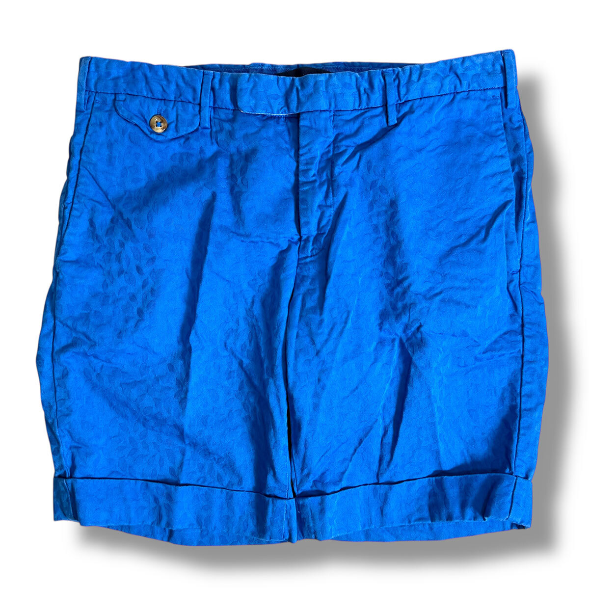 ハーフ・ショートパンツ HUECLOSET GVintage Damage Bermuda Pants J5167 美品 インコテックス 1AW199 フラワージャガード ショーツ