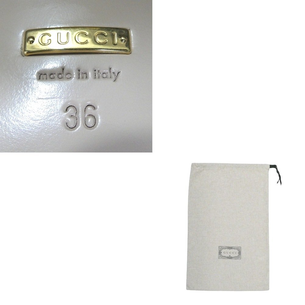 ☆GUCCI グッチ 美品 ホースビット アンクルブーツ 黒 ブラック 36 23.0cm イタリア製 ショートブーツ チャンキーヒール 本革 レザー◆TS5_画像10