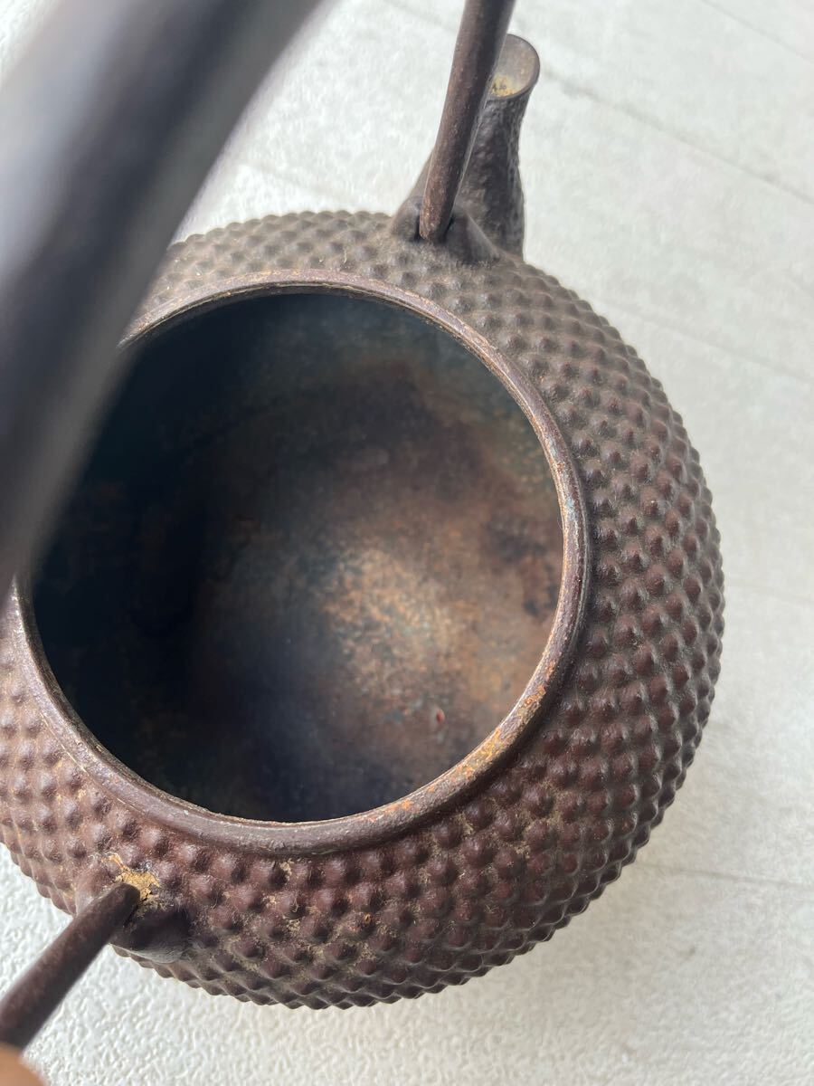 南部盛岡 三厳堂造 鉄器 鉄壺 急須 湯沸 茶道具_画像6