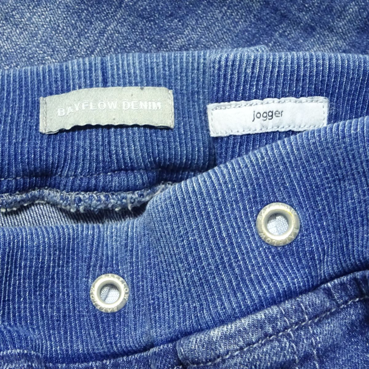 ★BAYFLOW★ユーズド加工デニムジョガーパンツ4/ベイフローデニムパンツジーンズジーパンGパンメンズインディゴアダストリア_画像6