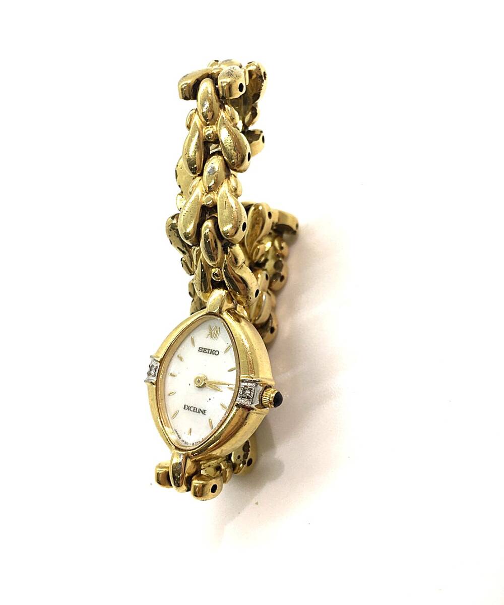 ホ*シ様 SEIKO エクセリーヌ 1F20-6B50ゴールドブレスレット時計 ◇1円◇ SEIKO セイコー 腕時計 1F20-6B50 Exceline エク