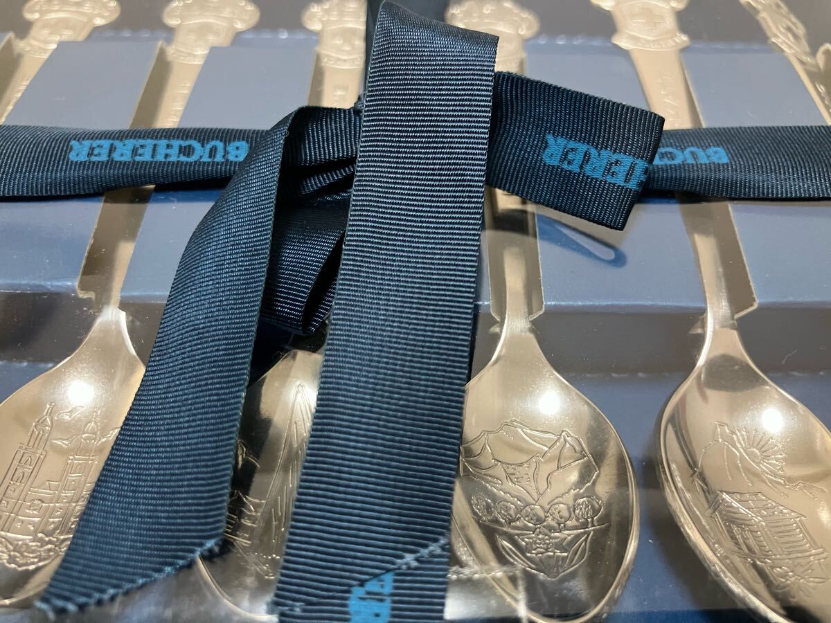 【未使用】ロレックス BUCHERER スプーン 6本セット ノベルティ 未開封】ROLEX BUCHERER ロレックス ブヘラ スプーン6本セット