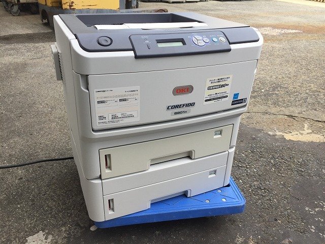T●OKI　COREFIDO B801n　[印字414枚] A3モノクロレーザープリンタ /2段/ 動作確認済【D0703W1-1F-奥】_画像1