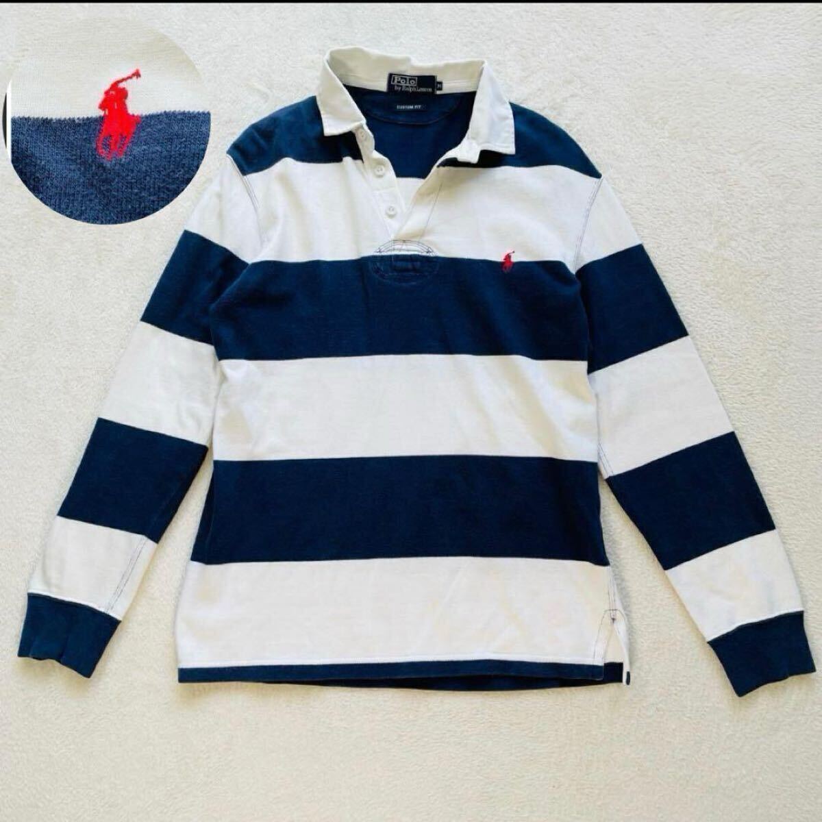 POLO by RALPH LAUREN 太ボーダー ラガーシャツ ポロシャツ POLO by RALPH LAUREN ポロラルフローレン 太ボーダー ラガー