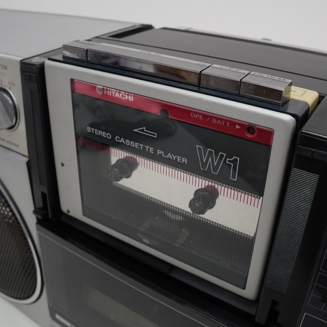 日立 TRK- W1 ラジカセ　現状品 W1 テレビ・オーディオ・カメラ HITACHI 日立 カセットデッキ TRK-W1