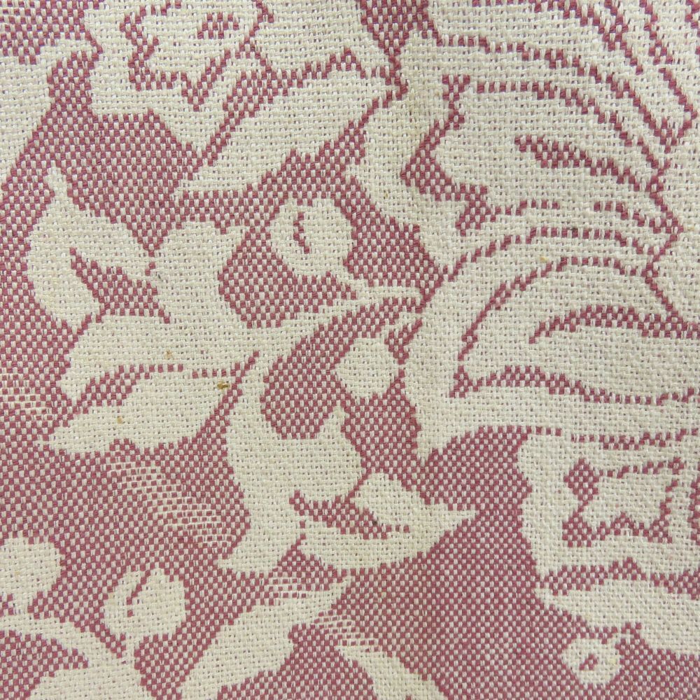 中古 名古屋帯 八寸 正絹 ピンク 松葉仕立て 花唐草 和装 呉服 和服 きもの レディース 女性_画像7