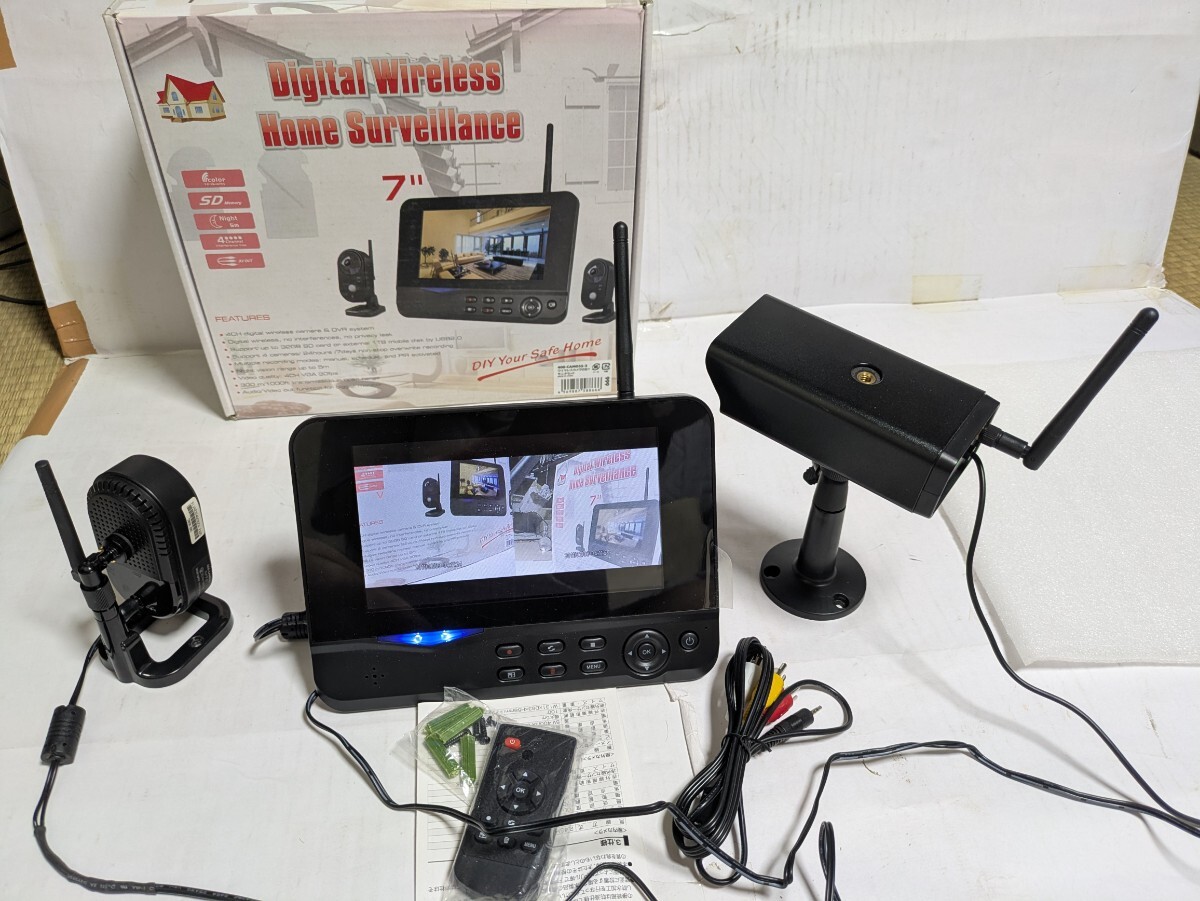 サンワサプライ防犯カメラ2台モニターセット サンワサプライ防犯カメラ2台モニターセット SecuSTATION 防犯