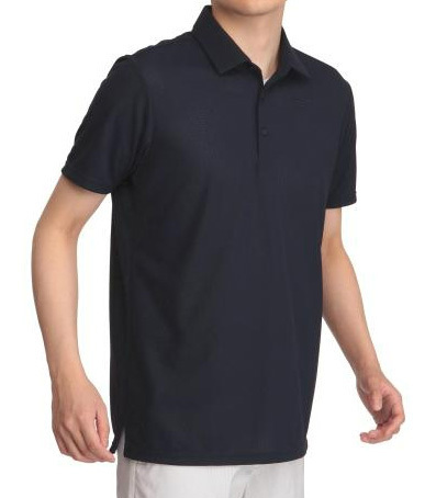 ミズノ [ドライエアロフロー 半袖襟付きシャツ] 52MA101214 ディープネイビー Mサイズ_画像1