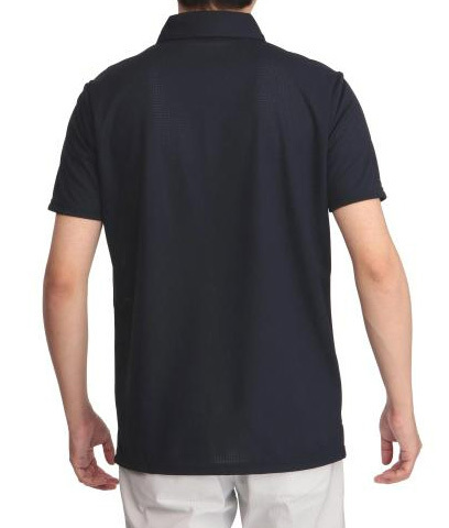 ミズノ [ドライエアロフロー 半袖襟付きシャツ] 52MA101214 ディープネイビー Mサイズ_画像2