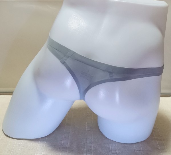 メンズ シームレス Tバック ビキニ グレー 灰色 日本S～サイズ(表記M)_画像3