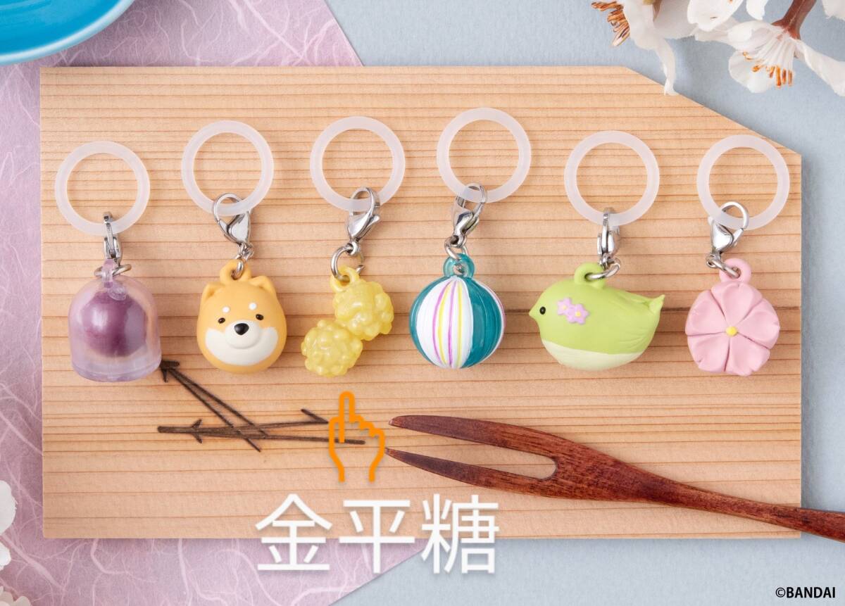 にほんのおかし めじるしアクセサリー 春 金平糖 ガチャ ガシャポン 食品サンプル ミニチュア チャーム キーホルダー 新品 未使用 _画像2