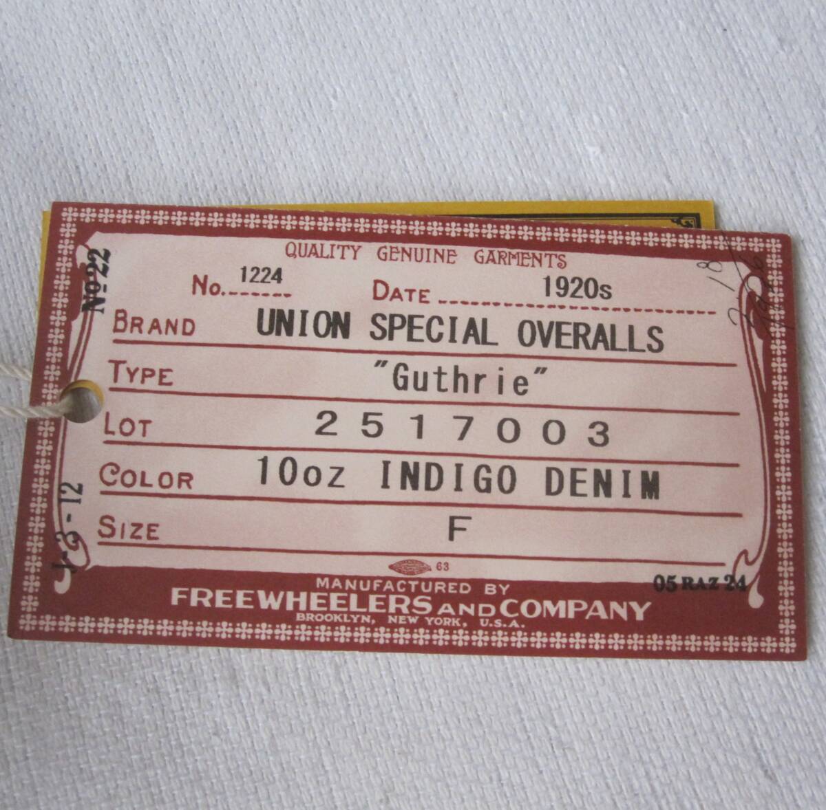 * новый товар freewheelers Guthrie Work колпак Denim / газ Lee / FREEWHEELERS freewheelers 