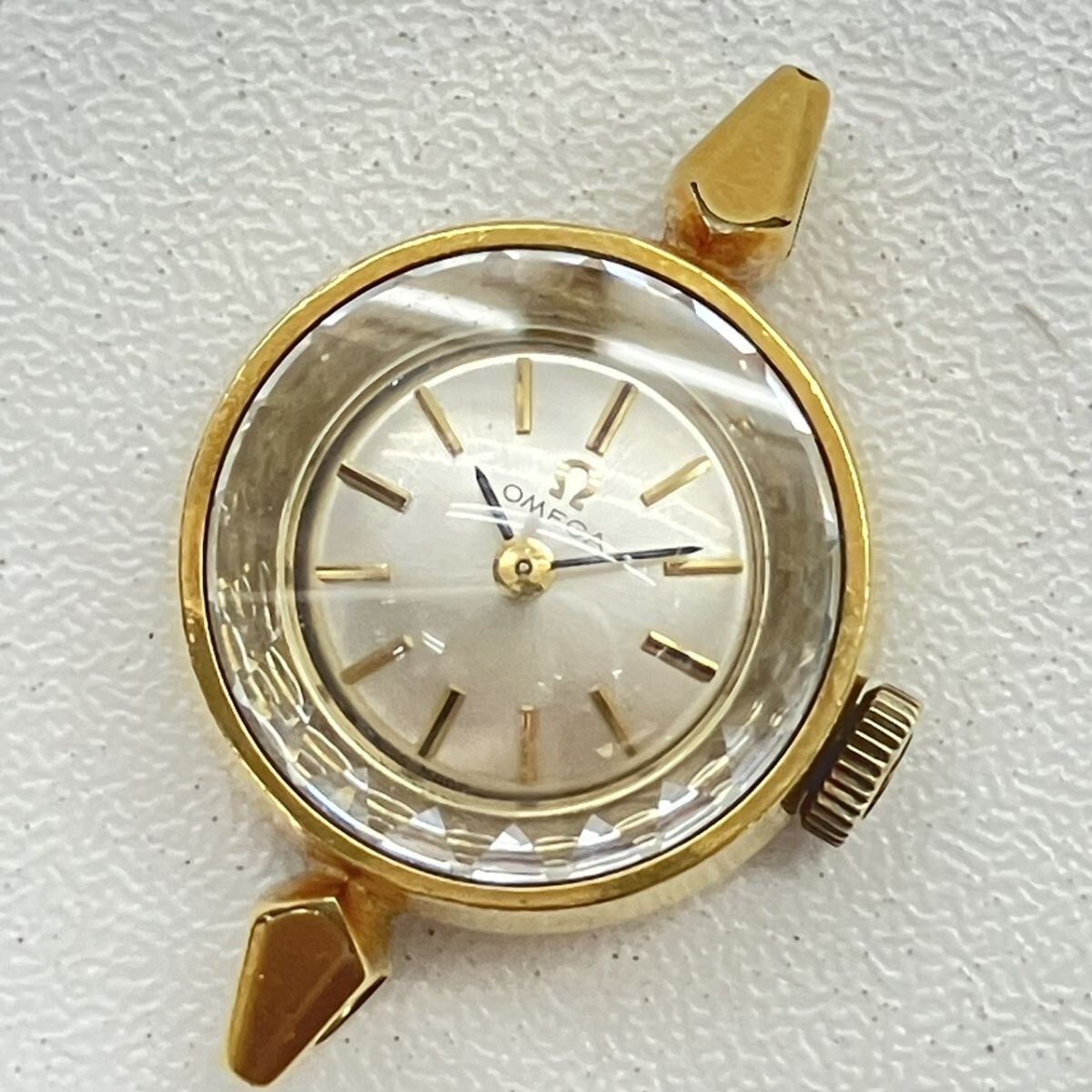 F009-CH21-194◎ OMEGA  オメガ 511.167 カットガラス 手巻き MT Cal.484 2針 レディース腕時計 稼働 KA