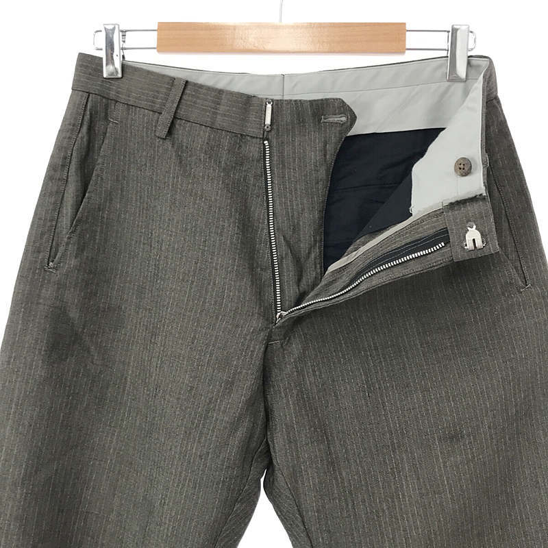 ANSNAM / アンスナム | teleng ストライプ クロップド ストライプパンツ | 2 | グレー系 | メンズ_画像4