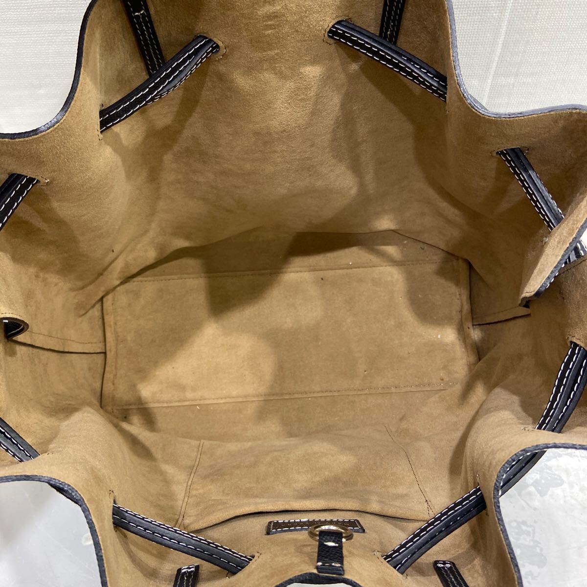 【MARY AL TERNA メアリーオルターナ】ラッピングトートバッグ レザー ブラック 2507oki M_画像6