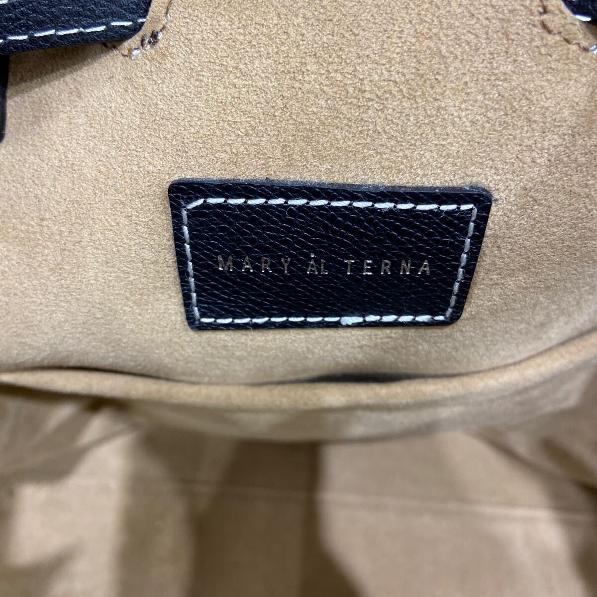【MARY AL TERNA メアリーオルターナ】ラッピングトートバッグ レザー ブラック 2507oki M_画像7