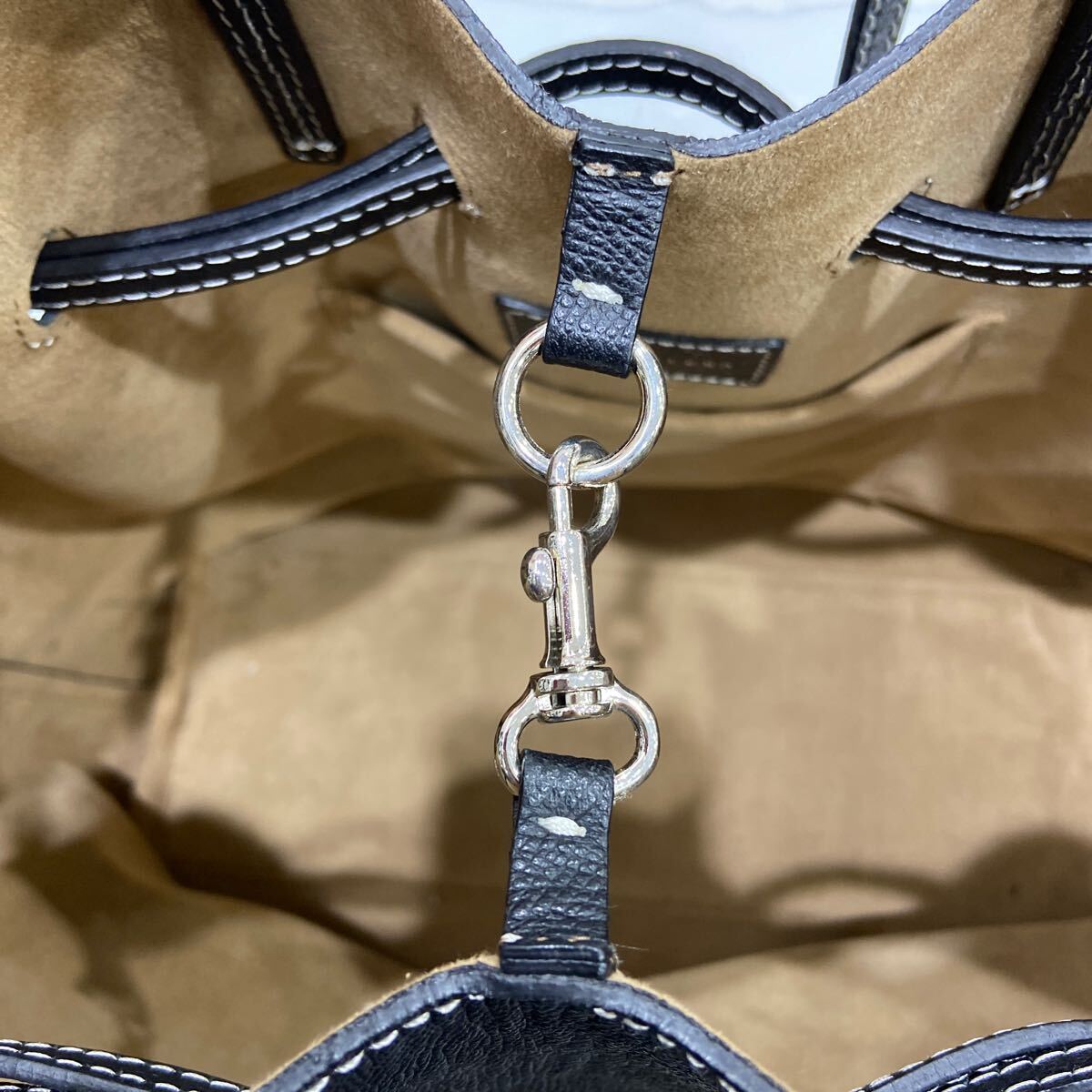 【MARY AL TERNA メアリーオルターナ】ラッピングトートバッグ レザー ブラック 2507oki M_画像8