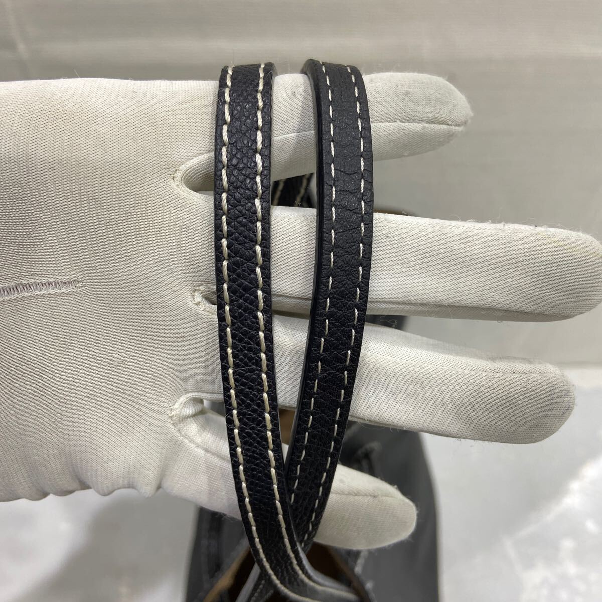 【MARY AL TERNA メアリーオルターナ】ラッピングトートバッグ レザー ブラック 2507oki M_画像9