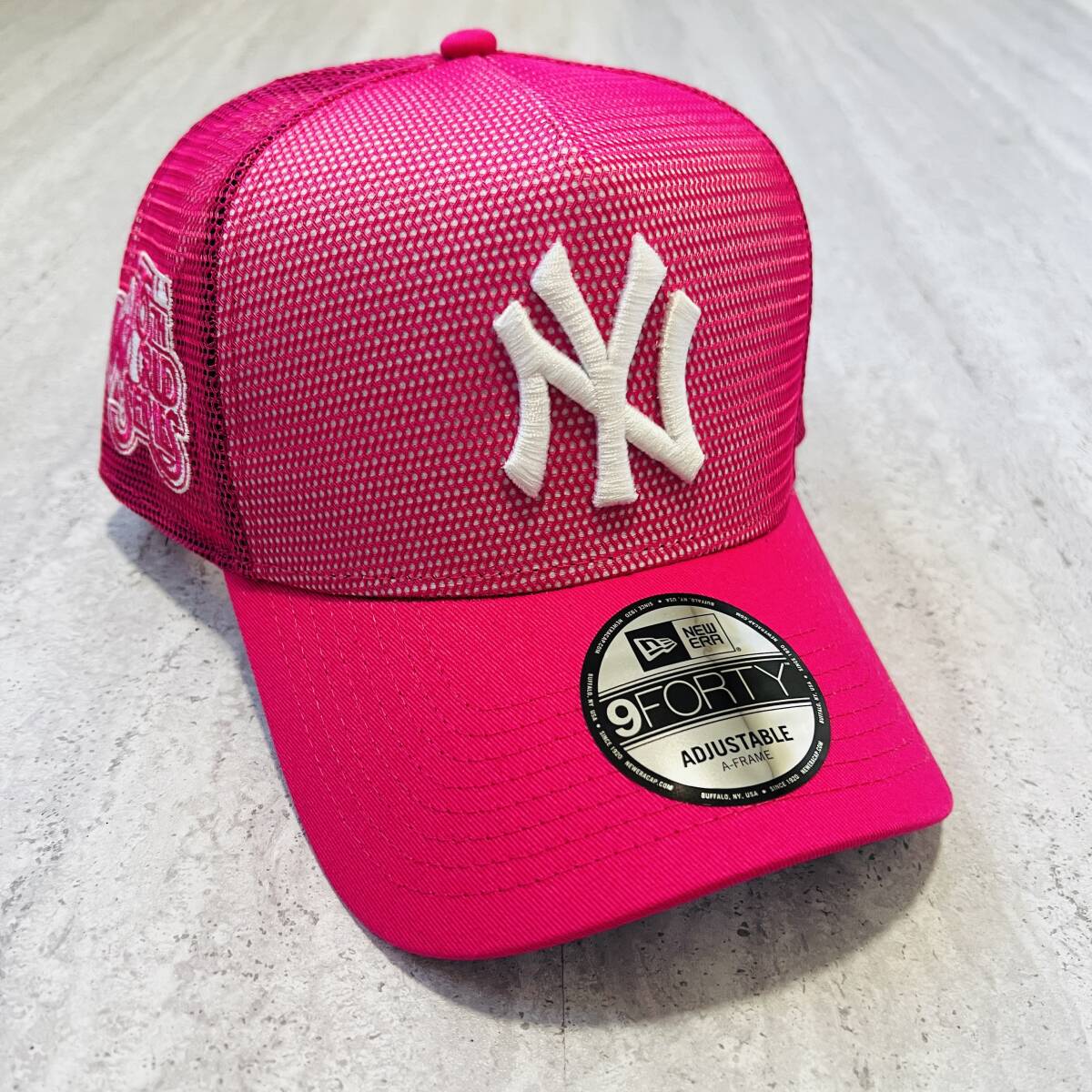 NEWERA ヤンキース Womens 9FORTY ニューエラ メッシュ ピンク 海外限定 New era ヤンキース ニューエラ メッシュ ピンク