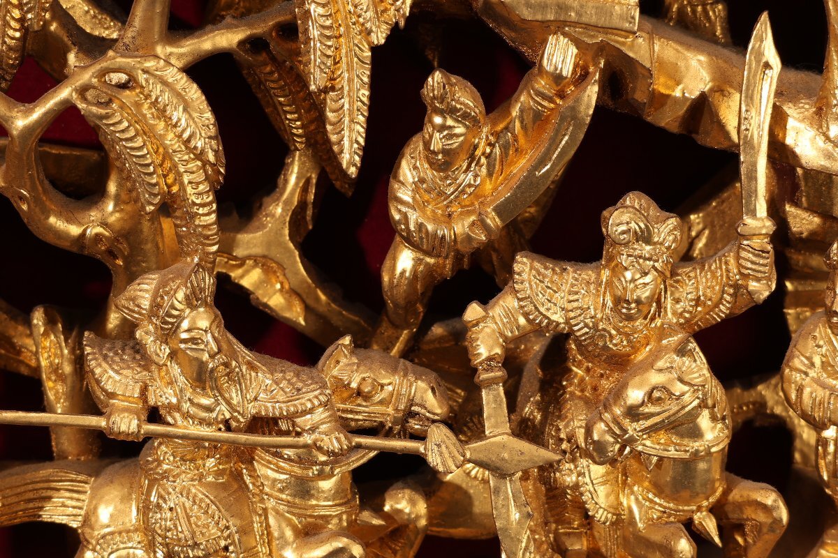 中国 置物 彫刻 1A 珍品堂 1円から X01-P01 置物 時代物 中国美術 透かし彫パネル
