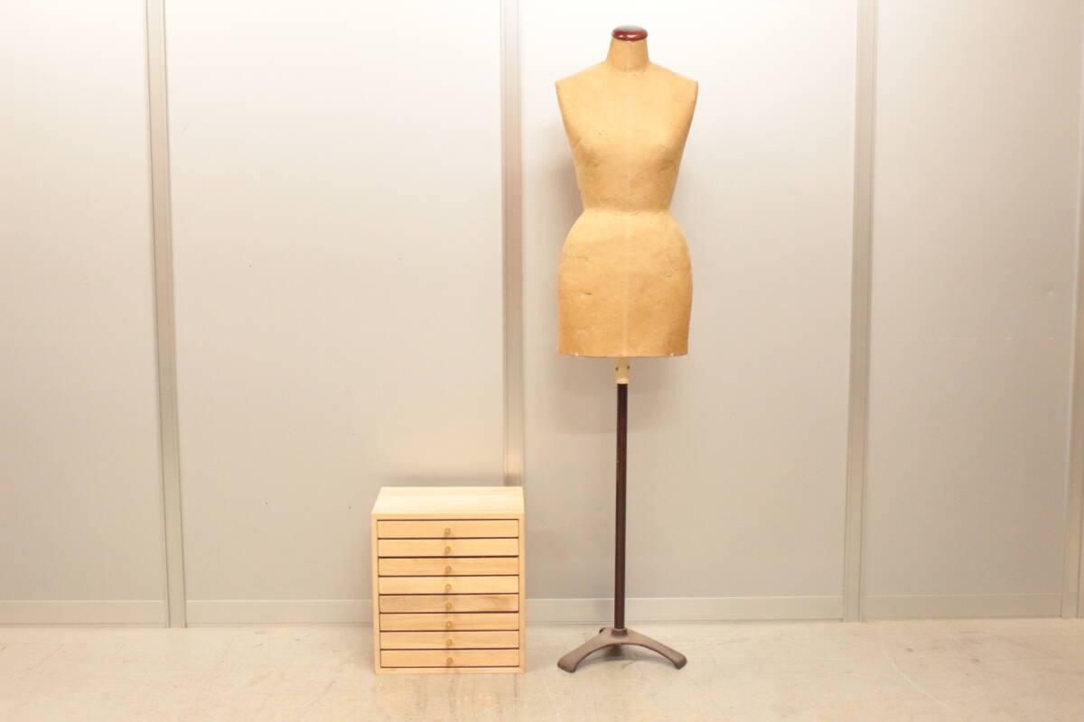 C0988 小引き出し 桐 アクセサリー コレクション ケース ジュエリー ボックス 木製 ８段 小物入れ ビンテージ インテリア 中古家具 東京発_画像10