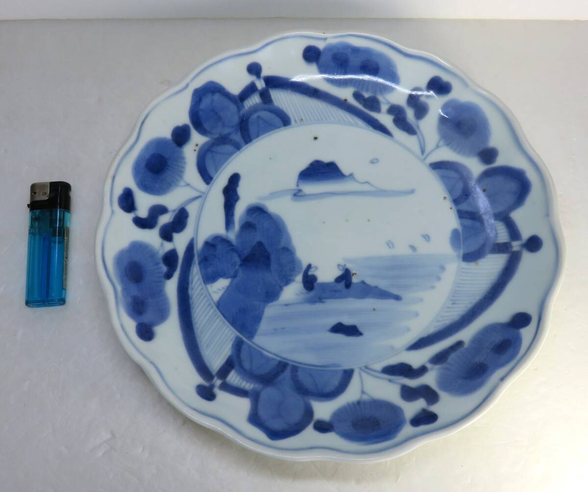 старый Imari белый фарфор с синим рисунком тарелка 1 листов пейзаж map ( эта 1) старый Imari белый фарфор с синим рисунком тарелка 1 листов пейзаж map ( эта 1)
