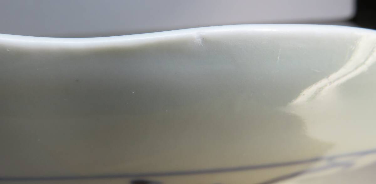  старый Imari белый фарфор с синим рисунком тарелка 1 листов пейзаж map ( эта 1)