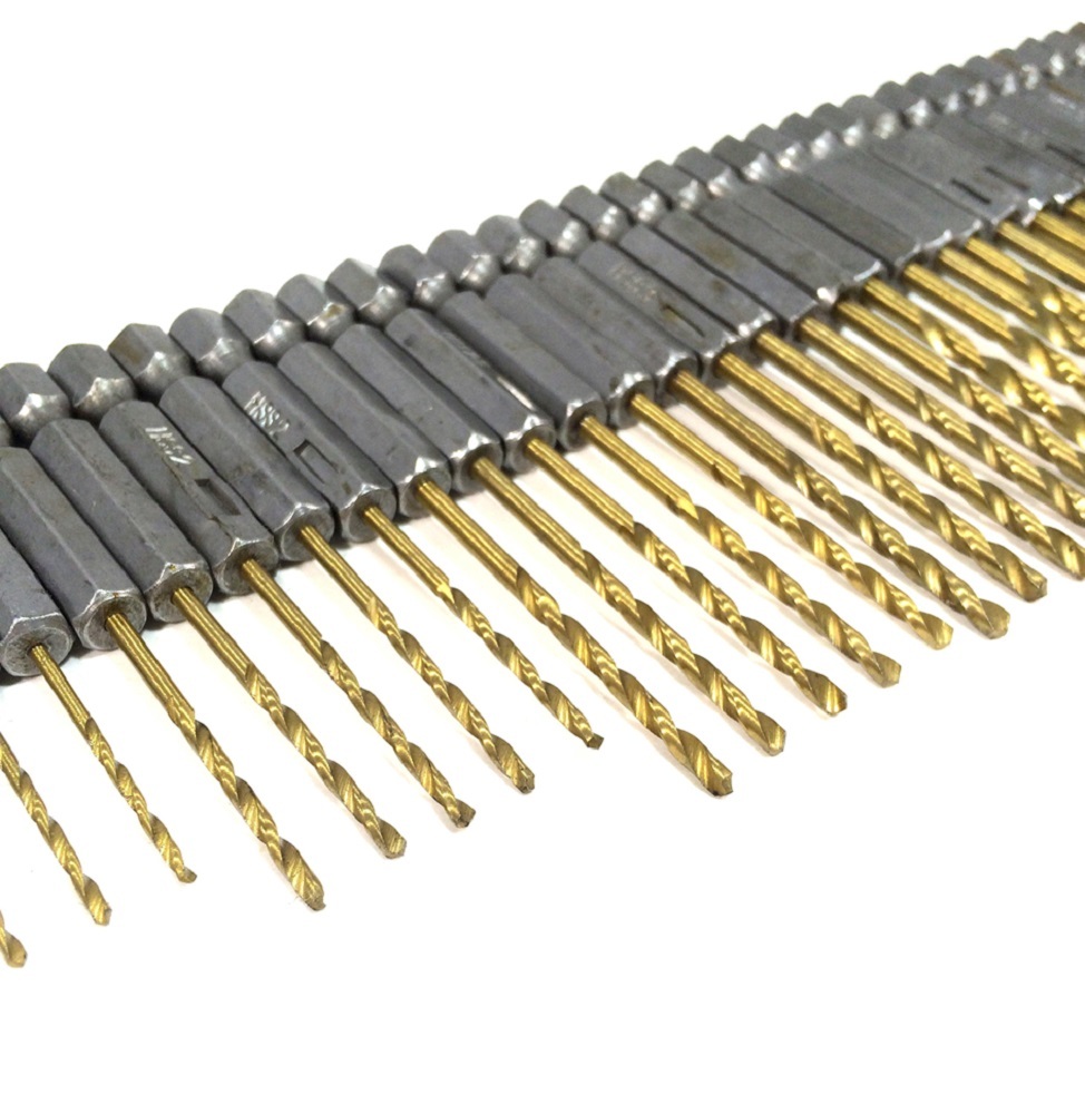 六角軸 ドリルビット 13種 65本セット 鉄鋼用 チタンコーティング 穴あけ 加工 作業 工事_画像2