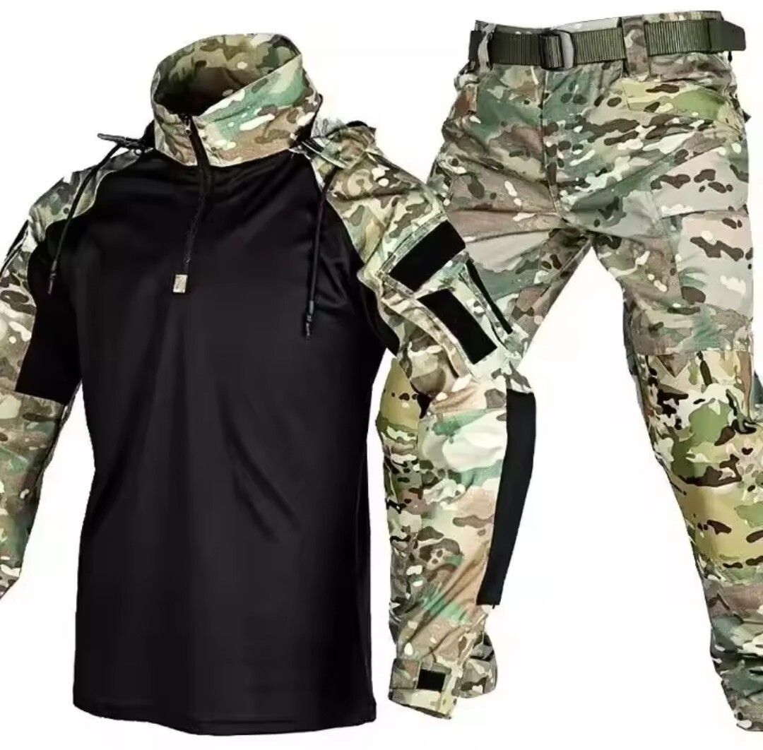 BDU コンバットシャツ、パンツ 上下セット / マルチカム、Lサイズ、迷彩服 BDU コンバットシャツ パンツ 上下セット / マルチカム Lサイズ