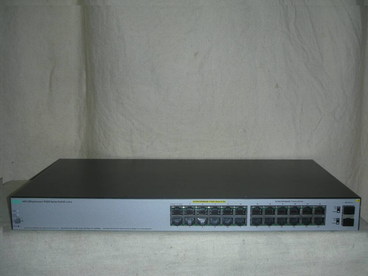 ☆GbE PoE+ Switch／HPE 1920S 24G 2SFP PPoE+ [JL384A]！(#J2-609）「100サイズ」☆ _画像1