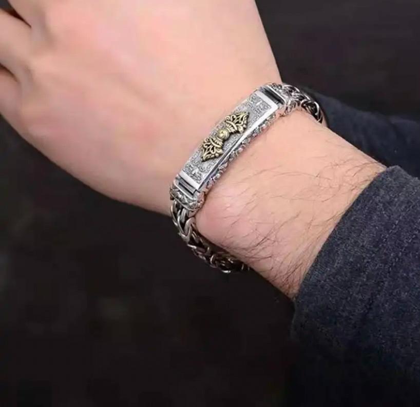 ★s59★ シルバー チェーン ブレスレット バングル 韓国 ロックヴィンテージ ジュエリー 美品 パーティー イベント デート プレゼント_画像2