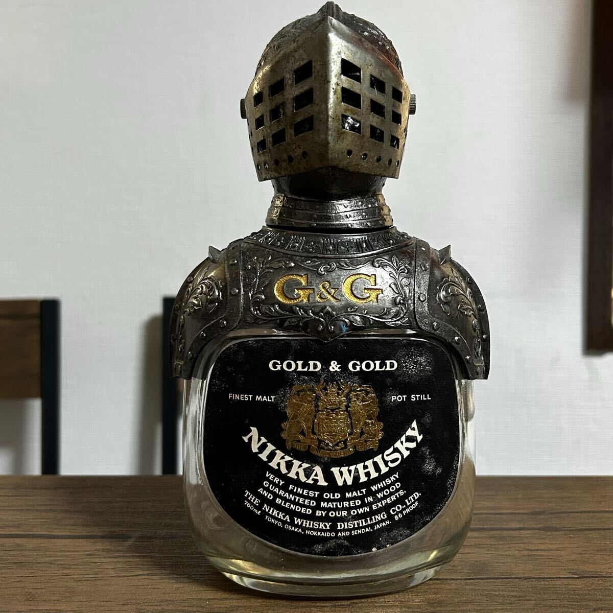 NIKKA whisky ボトルディスプレイ G&G G&G ボトルディスプレイ SILVER KNIGHT / NIKKA WHISKY ニッカ