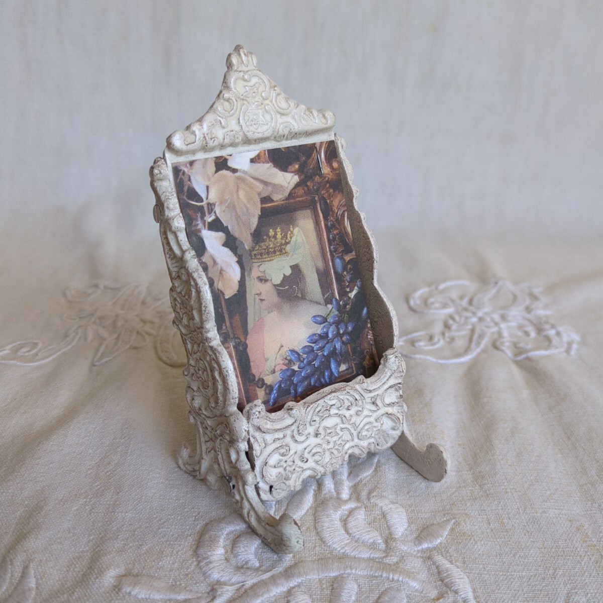 縦置き型名刺スタンド アンティーク調 名刺スタンド 名刺立て 卓上名刺入れ カードスタンド カードホルダー_画像9