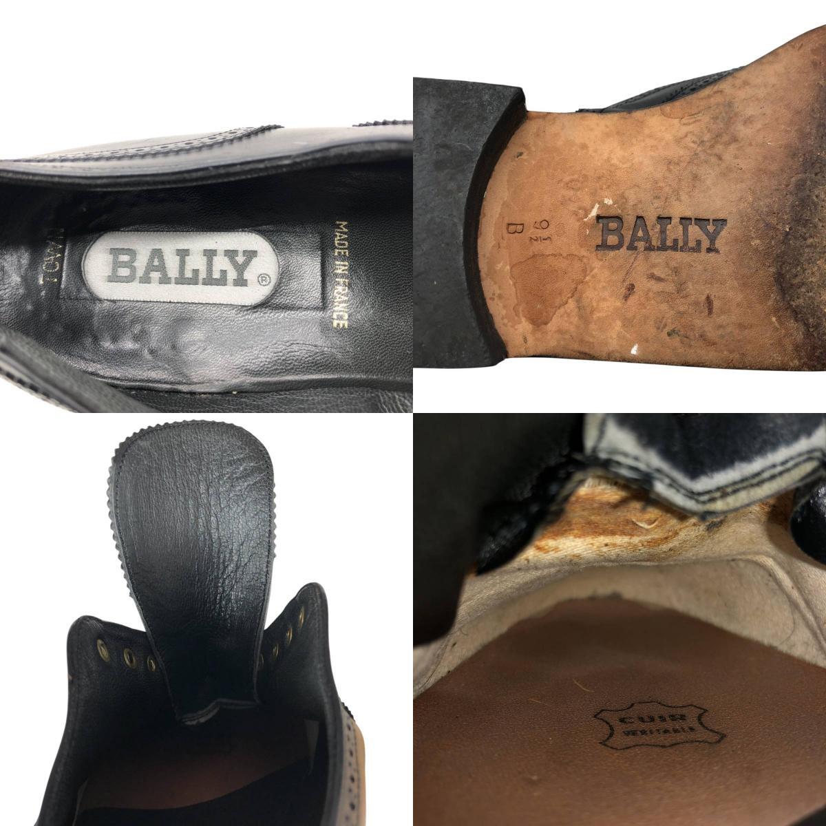 古着 バリー Bally セミブローグ ウイングチップシューズ フランス製 9 1/2B メンズ28.0cm相当 /saa013578_画像9