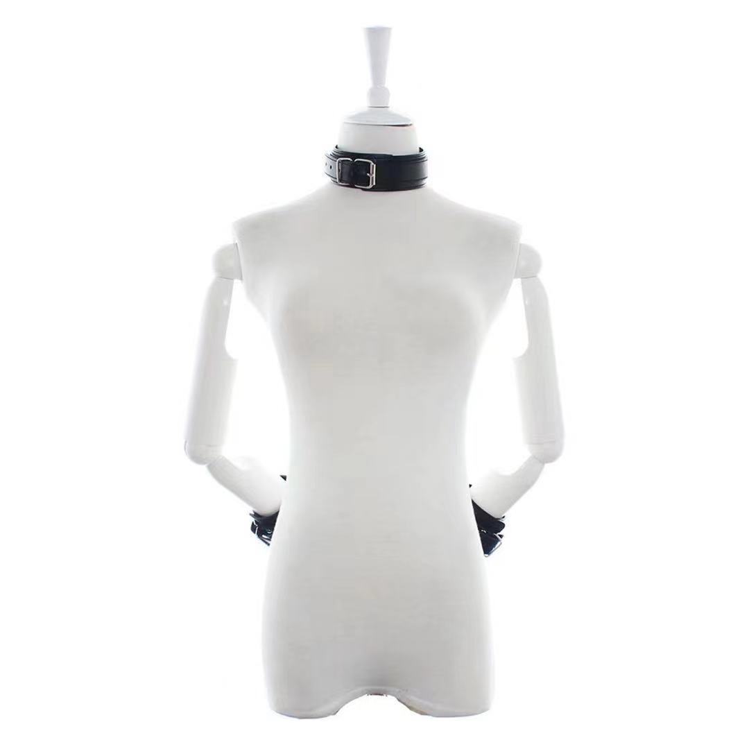 新品上質超セクシー 誘惑 悩殺 フェイクレザー ボンテージ 拘束具【ネックハンドタイプ ハーネス】 ハーネス 緊縛 コスプレ衣装_画像2