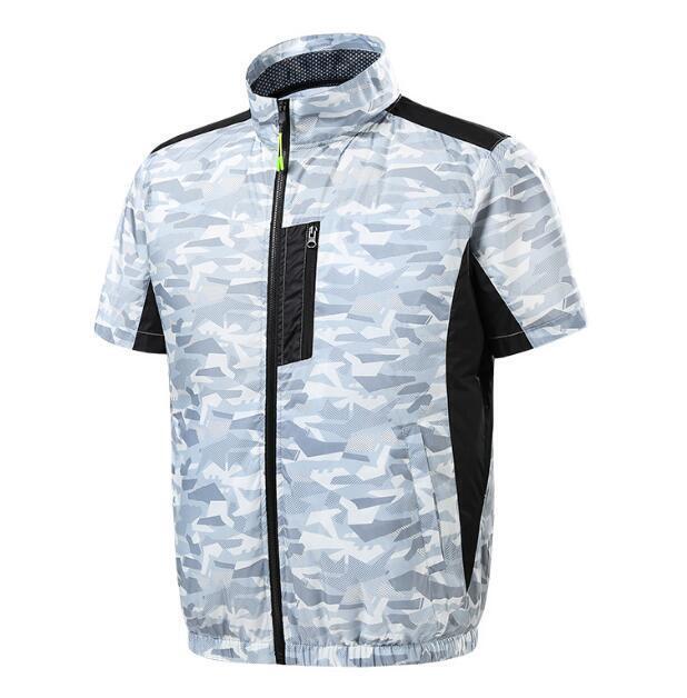 人気品L【24V超高出力】空調作業服 ファン付き ベスト 30000mAh大容量バッテリー付属 ベスト ファン付き作業服 薄型 24-m28 迷彩