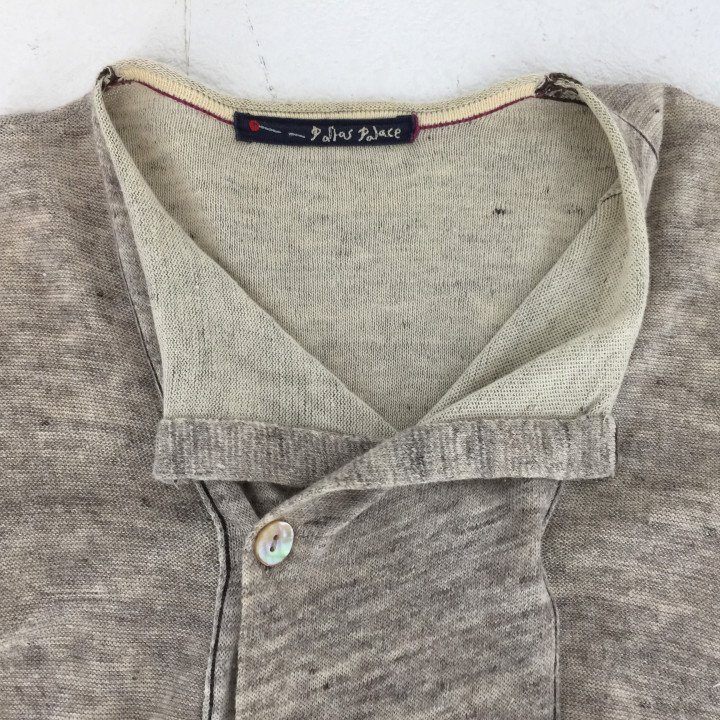 pal'las palace パラスパレス リネン/コットン 七分袖 ロングカーディガン SIZE:2 ベージュ LH632025071006_画像3